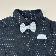 Load image into Gallery viewer, Boys Bardot Junior, lightweight short sleeve shirt, bow tie, EUC, size 0,