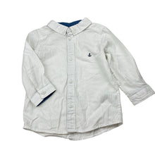 Load image into Gallery viewer, Boys H&amp;M, white cotton long sleeve shirt, GUC, size 1,