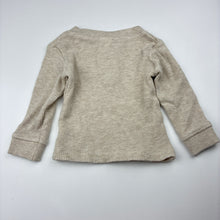 Load image into Gallery viewer, Unisex Seed, embroidered waffle cotton long sleeve henley top, GUC, size 1,