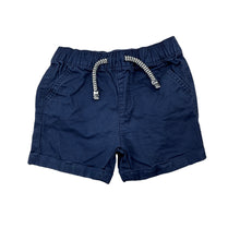 Load image into Gallery viewer, Boys Target, navy stretch cotton shorts, elasticated, GUC, size 0,