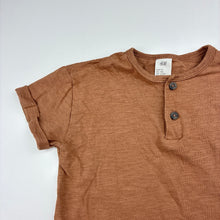 Load image into Gallery viewer, Boys H&amp;M, lightweight cotton henley t-shirt, GUC, size 0,