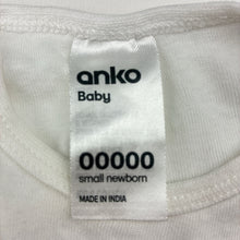 Load image into Gallery viewer, Unisex Anko, cotton bodysuit / romper, EUC, size 00000,