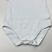 Load image into Gallery viewer, Unisex Baby Berry, white cotton bodysuit / romper, pilling, FUC, size 1,