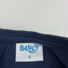 Load image into Gallery viewer, Unisex Bluey, cotton t-shirt / top, FUC, size 4,