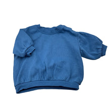 Load image into Gallery viewer, Unisex Baby Berry, blue fleece lined sweater / jumper, EUC, size 000,
