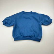 Load image into Gallery viewer, Unisex Baby Berry, blue fleece lined sweater / jumper, EUC, size 000,