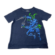 Load image into Gallery viewer, Boys Osh Kosh, navy cotton t-shirt wash fade, FUC, size 4,