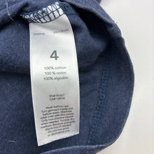Load image into Gallery viewer, Boys Osh Kosh, navy cotton t-shirt wash fade, FUC, size 4,