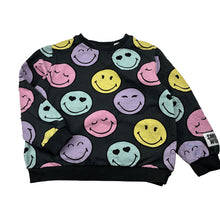 Load image into Gallery viewer, Girls H&amp;M, Smiley World, cotton sweater / jumper, marks left cuff, FUC, size 5-6,