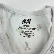 Load image into Gallery viewer, Girls H&amp;M, floral organic cotton t-shirt dress, FUC, size 1, L: 40cm