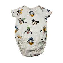 Load image into Gallery viewer, Unisex H&amp;M, Disney, organic cotton blend bodysuit / romper, wash fade, FUC, size 0,