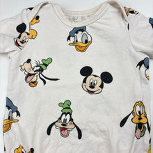 Load image into Gallery viewer, Unisex H&amp;M, Disney, organic cotton blend bodysuit / romper, wash fade, FUC, size 0,