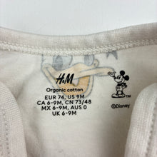 Load image into Gallery viewer, Unisex H&amp;M, Disney, organic cotton blend bodysuit / romper, wash fade, FUC, size 0,