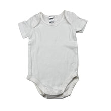 Load image into Gallery viewer, Unisex Anko, white cotton bodysuit / romper, EUC, size 00,