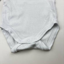 Load image into Gallery viewer, Unisex Baby Berry, white cotton bodysuit / romper, GUC, size 000,