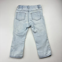 Load image into Gallery viewer, Girls H&amp;M, stretch denim jeans, adjustable, FUC, size 1-2,