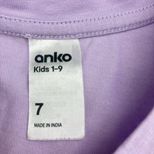 Load image into Gallery viewer, Girls Anko, purple cotton / tulle long sleeve dress, GUC, size 7, L: 64cm