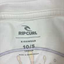 Load image into Gallery viewer, Boys Rip Curl, white cotton t-shirt / top, surf, FUC, size 10,