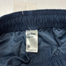 Load image into Gallery viewer, Boys Anko, navy lightweight board shorts, elasticated, NEW, size 6,