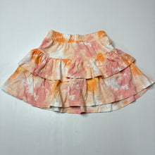 Load image into Gallery viewer, Girls KID, tie-dyed cotton skirt, built-in shorts, elasticated, EUC, size 3,