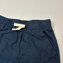 Load image into Gallery viewer, Boys H&amp;M, navy cotton shorts, elasticated, EUC, size 8,