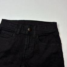 Load image into Gallery viewer, Boys Anko, black stretch denim shorts, adjustable, EUC, size 7,