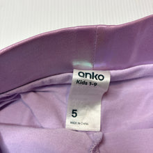 Load image into Gallery viewer, Girls Anko, purple metallic skirt, built-in shorts, elasticated, FUC, size 5,