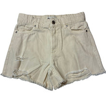 Load image into Gallery viewer, Girls Breakers, distressed denim shorts, adjustable, EUC, size 8,