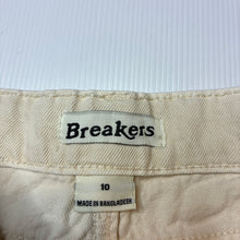 Load image into Gallery viewer, Girls Breakers, distressed denim shorts, adjustable, EUC, size 8,