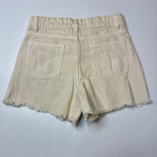 Load image into Gallery viewer, Girls Breakers, distressed denim shorts, adjustable, EUC, size 8,