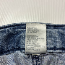 Load image into Gallery viewer, Girls Anko, lace trim stretch denim shorts, adjustable, GUC, size 10,