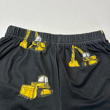 Load image into Gallery viewer, Boys lightweight, stretchy shorts, diggers, elasticated, FUC, size 5,