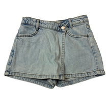 Load image into Gallery viewer, Girls Zara, blue denim shorts / skort, adjustable, GUC, size 8,