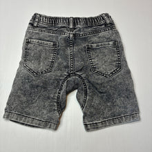 Load image into Gallery viewer, Boys Cotton On, stretch knit denim shorts, elasticated, FUC, size 5,