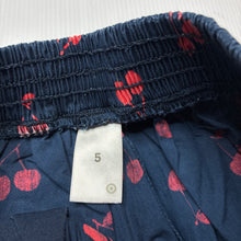 Load image into Gallery viewer, Girls Target, navy lightweight cotton shorts, elasticated, GUC, size 5,