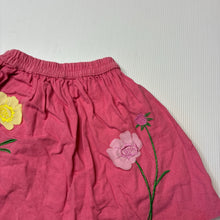 Load image into Gallery viewer, Girls Pinkerbell, cotton lined embroidered skirt, elasticated, GUC, size 4-5,