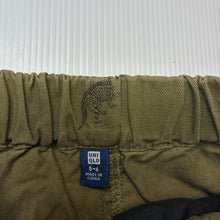 Load image into Gallery viewer, Boys Uniqlo, khaki cotton shorts, elasticated, dinosaurs, GUC, size 5-6,