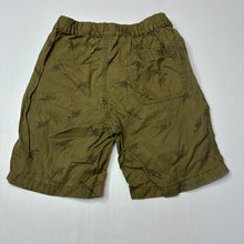 Load image into Gallery viewer, Boys Uniqlo, khaki cotton shorts, elasticated, dinosaurs, GUC, size 5-6,