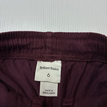 Load image into Gallery viewer, Unisex Brilliant Basics, maroon cotton shorts, elasticated, GUC, size 6,