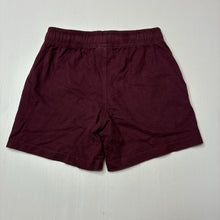 Load image into Gallery viewer, Unisex Brilliant Basics, maroon cotton shorts, elasticated, GUC, size 6,