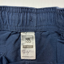 Load image into Gallery viewer, Boys Kids &amp; Co, blue cotton shorts, elasticated, wash fade, FUC, size 7,