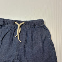 Load image into Gallery viewer, Boys Next, blue lightweight cotton shorts, elasticated, GUC, size 3-4,