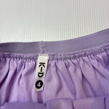 Load image into Gallery viewer, Girls KID, lined purple tulle &amp; silver glitter skirt, elasticated, EUC, size 4,