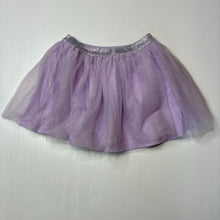 Load image into Gallery viewer, Girls KID, lined purple tulle &amp; silver glitter skirt, elasticated, EUC, size 4,