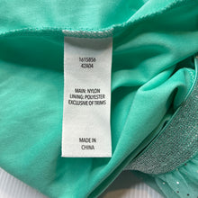 Load image into Gallery viewer, Girls KID, lined green tulle &amp; silver glitter skirt, elasticated, EUC, size 2,