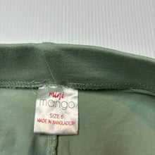 Load image into Gallery viewer, Girls Mango, green stretchy bike shorts, GUC, size 6,