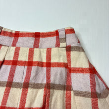 Load image into Gallery viewer, Girls Seed, checked wool blend box pleat skirt, W: 28.5cm across, EUC, size 9,