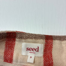 Load image into Gallery viewer, Girls Seed, checked wool blend box pleat skirt, W: 28.5cm across, EUC, size 9,