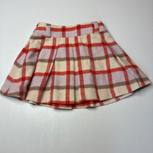Load image into Gallery viewer, Girls Seed, checked wool blend box pleat skirt, W: 28.5cm across, EUC, size 9,