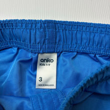 Load image into Gallery viewer, Boys Anko, lightweight board shorts, elasticated, GUC, size 3,